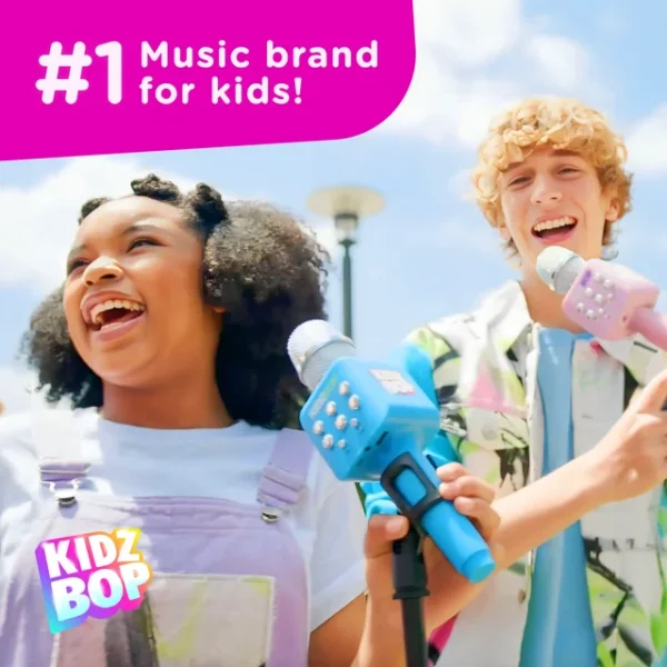 Move2Play, Kidz Bop Karaoke Bluetooth Microphone | The Hit Music Brand For Kids | Birthday Gift For Girls And Boys | Toy For Kids Ages 4, 5, 6, 7, 8+ Years Old